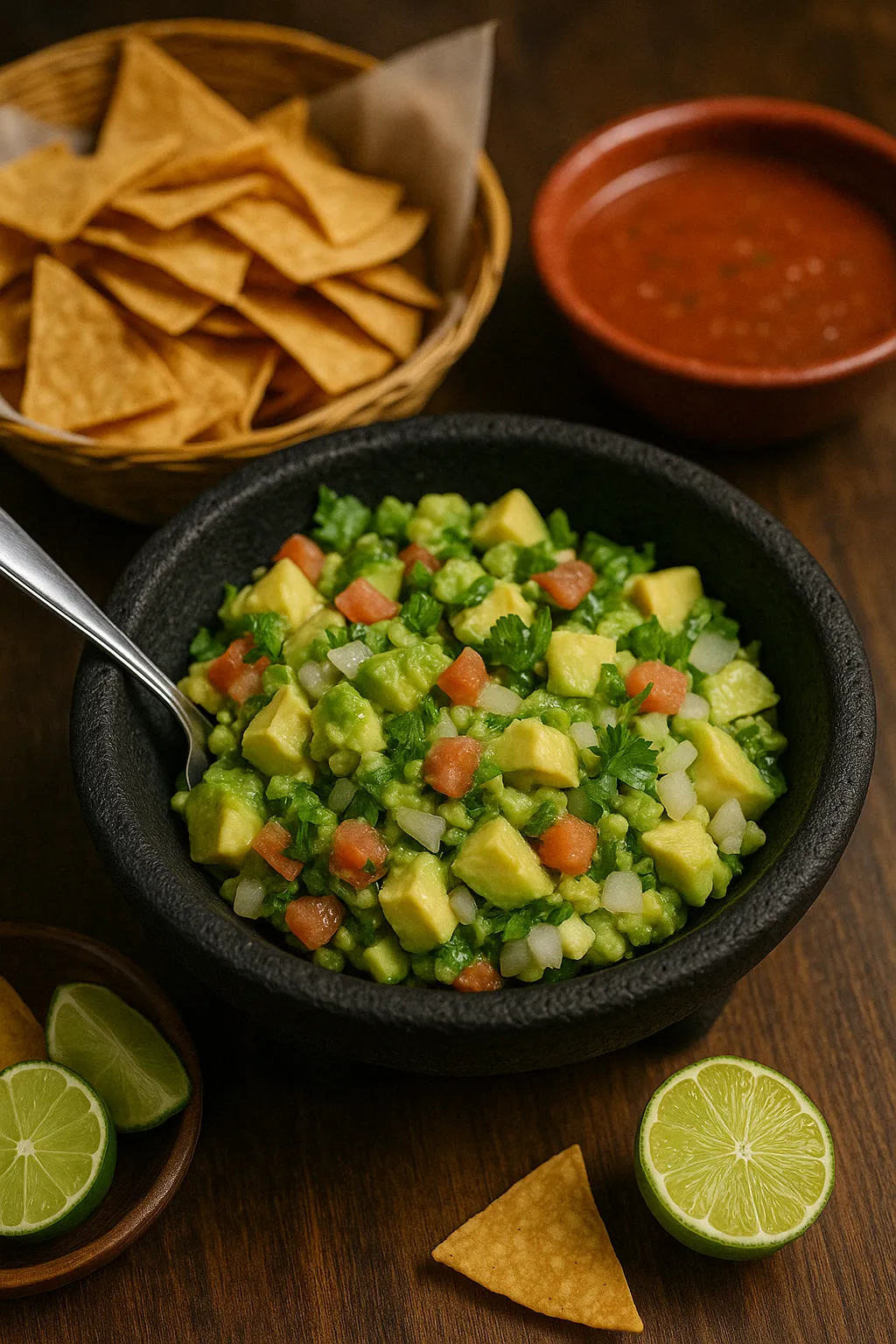 Guacamole vallarta's served with tortilla chips
