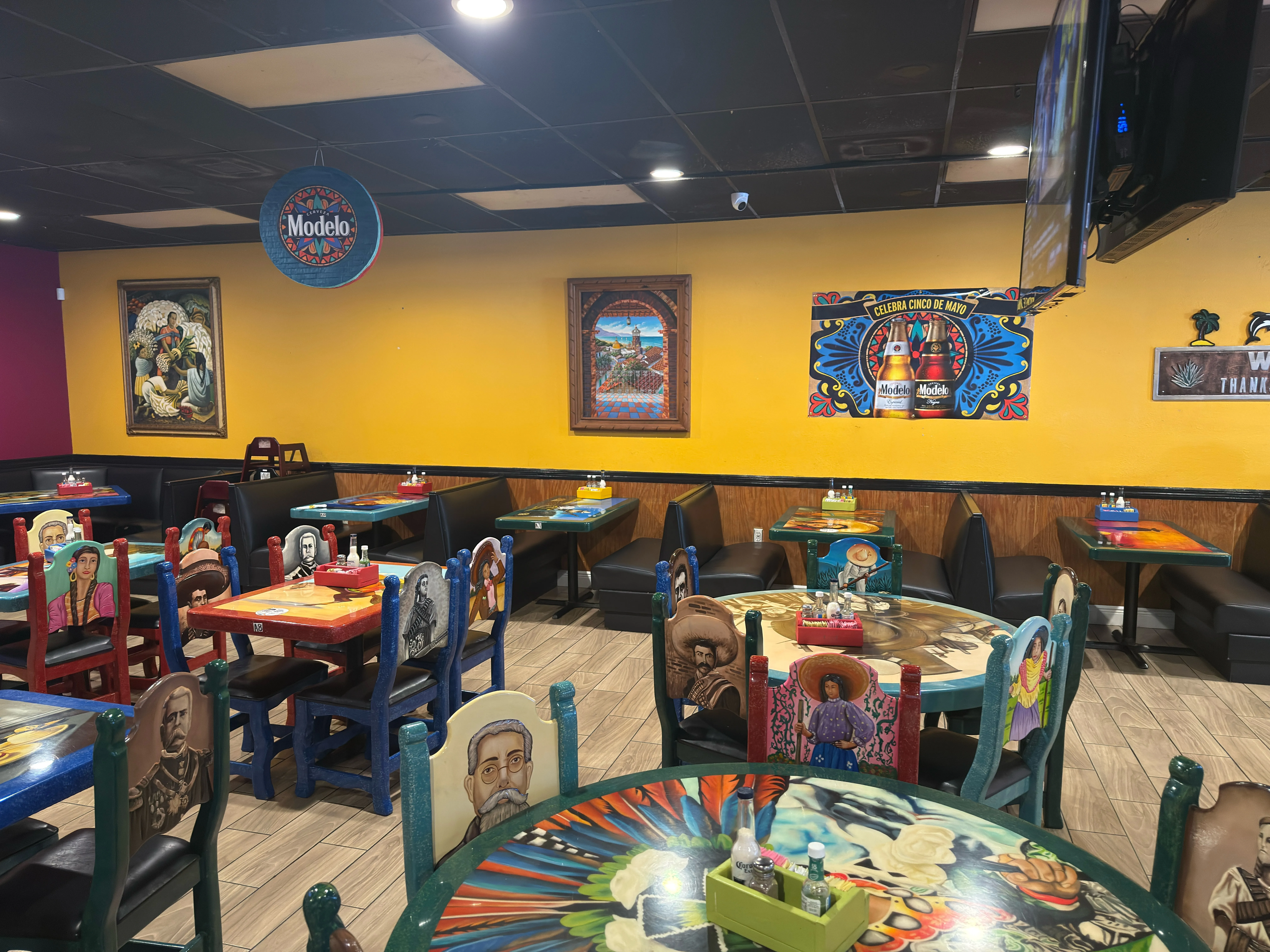 Inside view of Vallarta's Mexican Restaurant showcasing authentic Mexican atmosphere